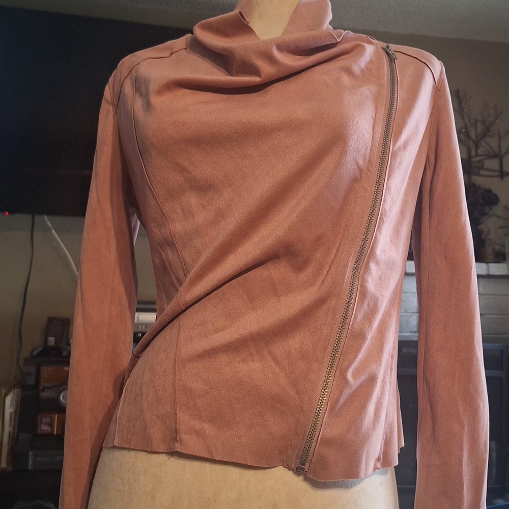 Blank NYC Women's Draped Collar Blazer - Dusty Pink